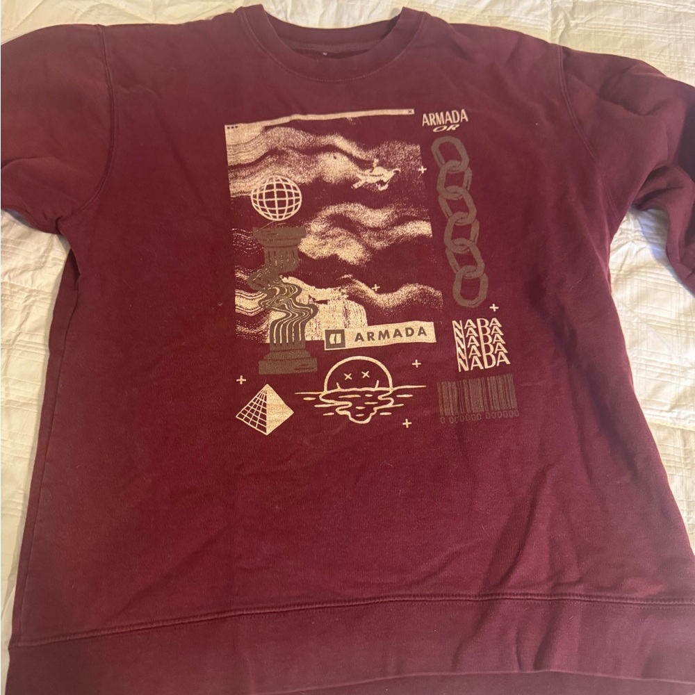 Armada Burgundy Graphic Sweatshirt